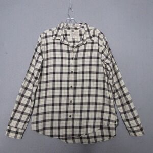 Filson Shirt Women XL Brown Plaid Button Up Gorp Core Outdoor Camp Hike Neutral